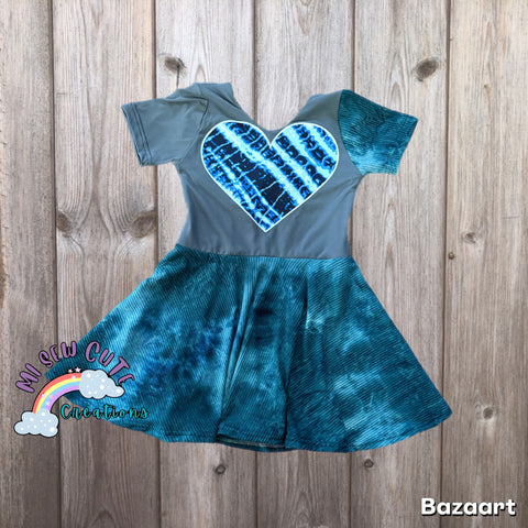 9/10 Blue Tie Dye Wren Tunic