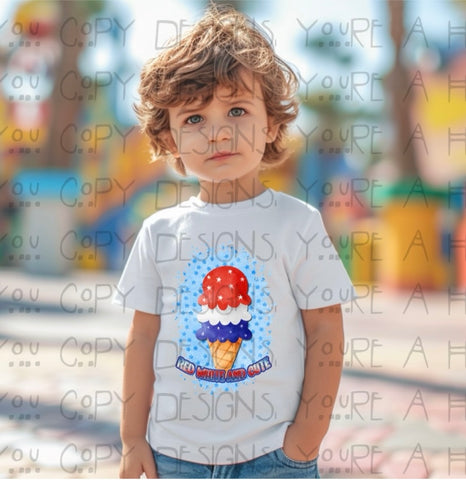 Youth Red, White & Cute Tee