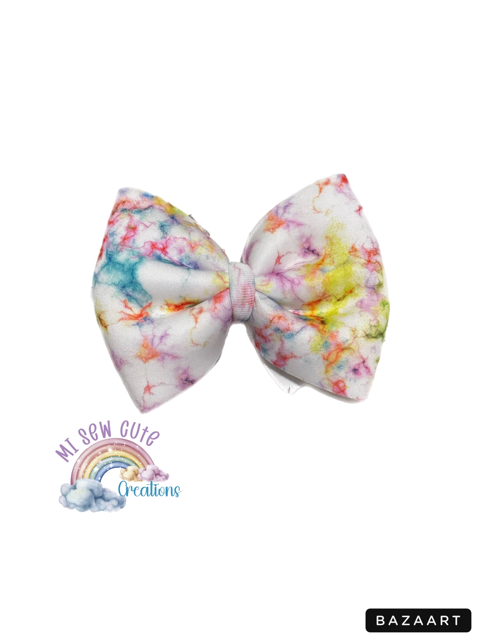 Rainbow Geo Hair Bow