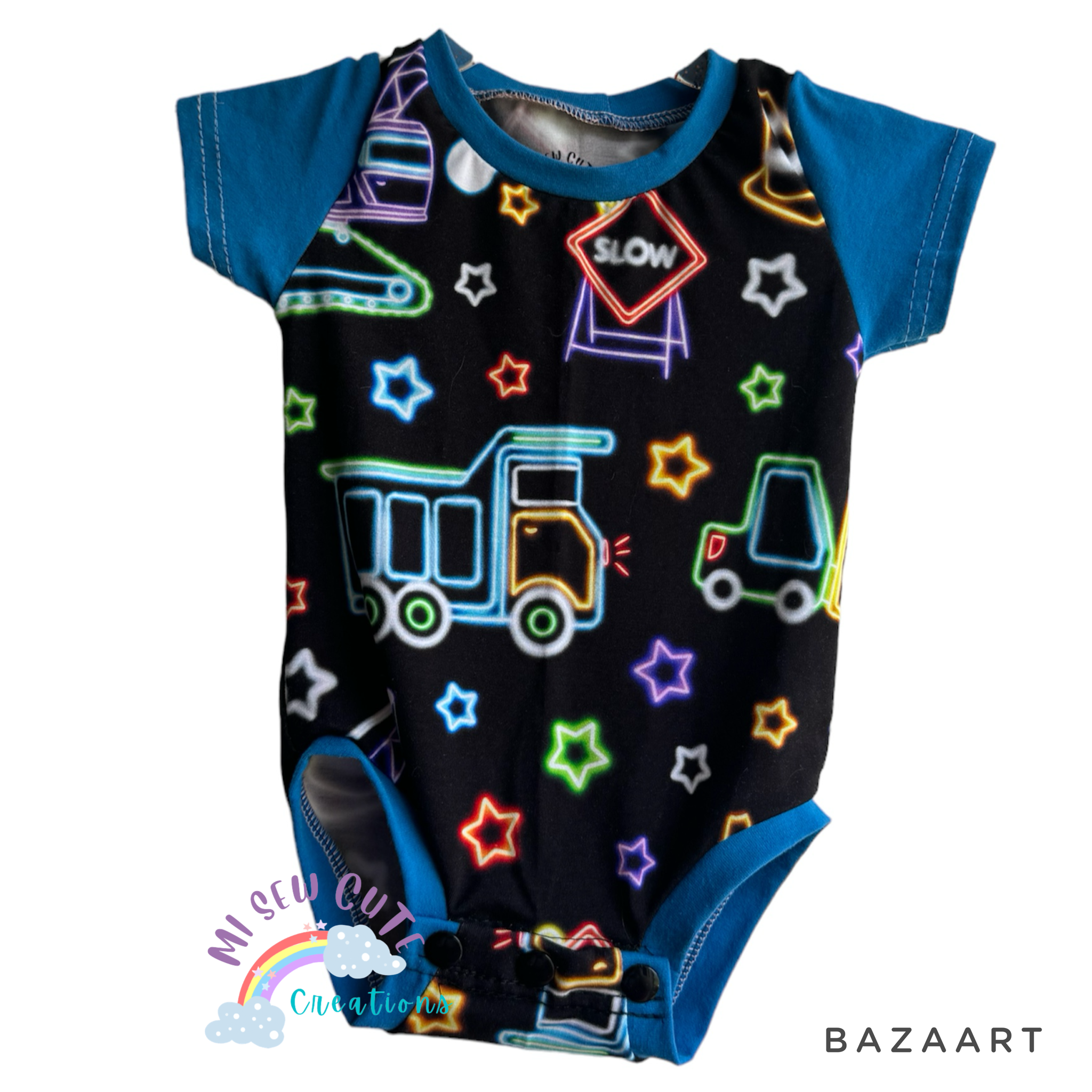 3-6M Neon Construction Bodysuit