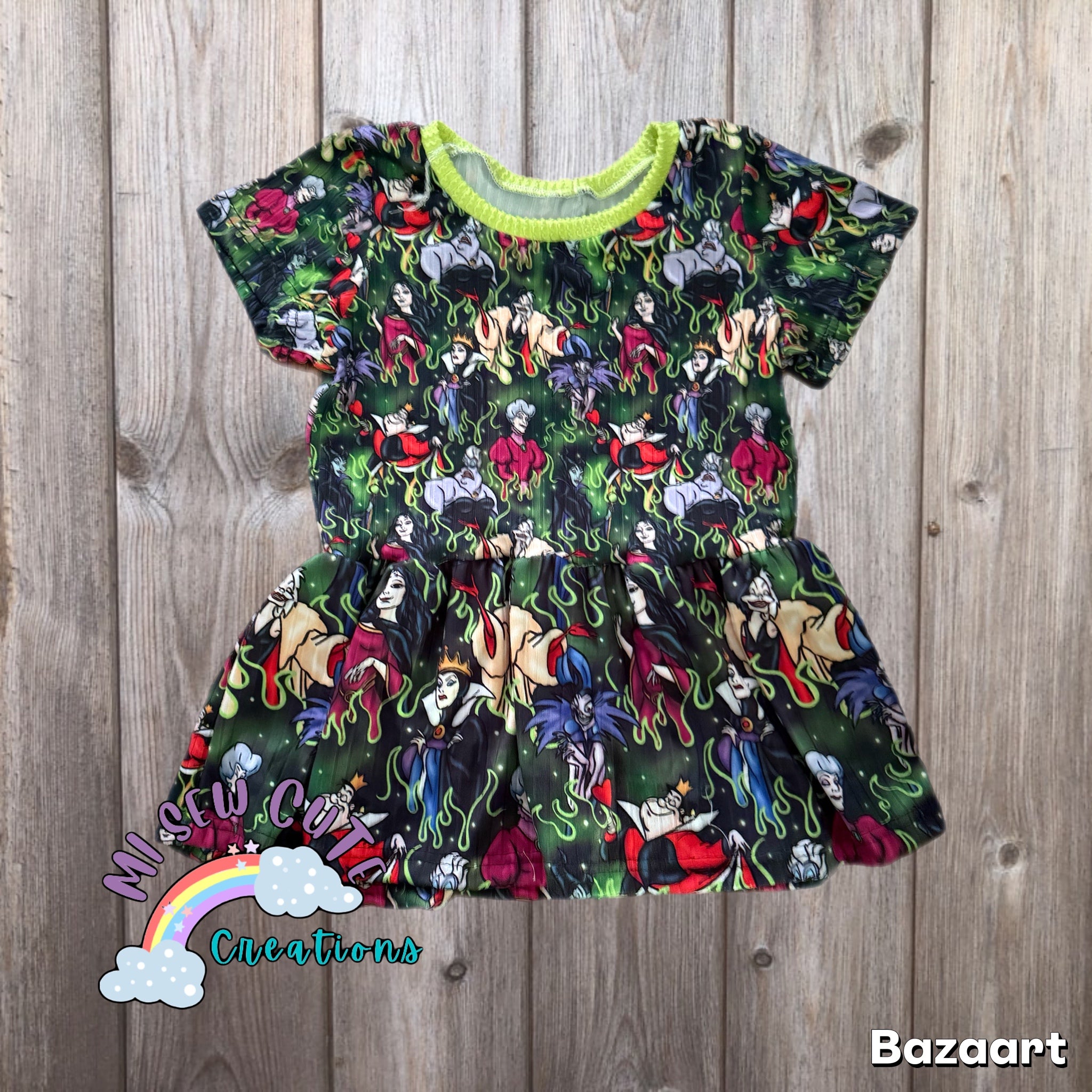 Size 7 Villain Flames Peplum