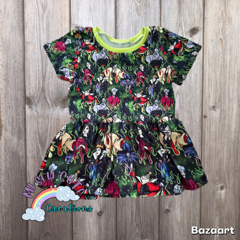 Size 7 Villain Flames Peplum