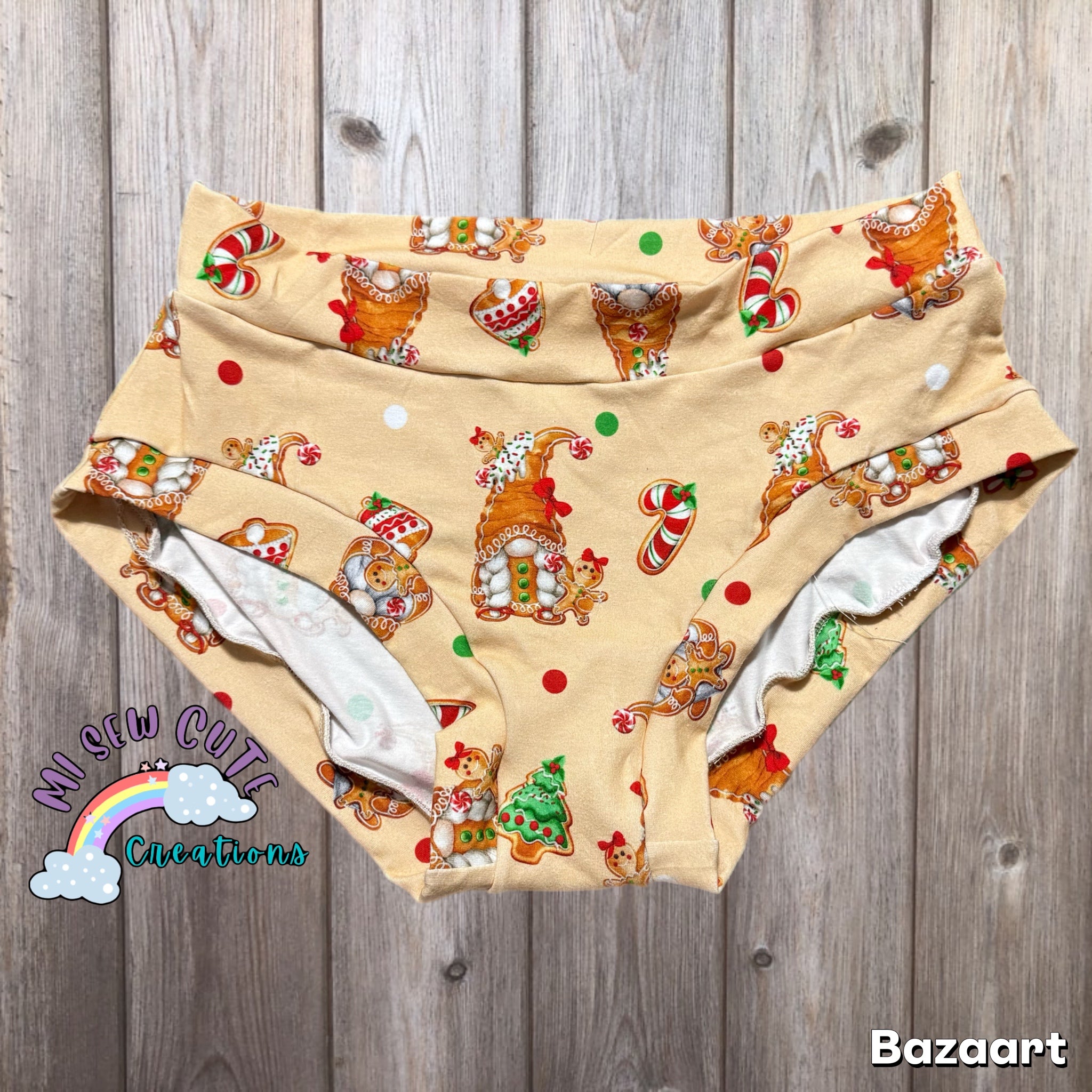 XL Gingerbread Gnomes Undies (full Coverage)