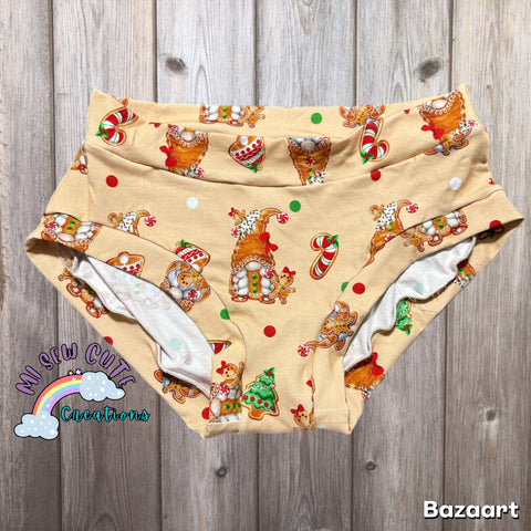 XL Gingerbread Gnomes Undies (full Coverage)