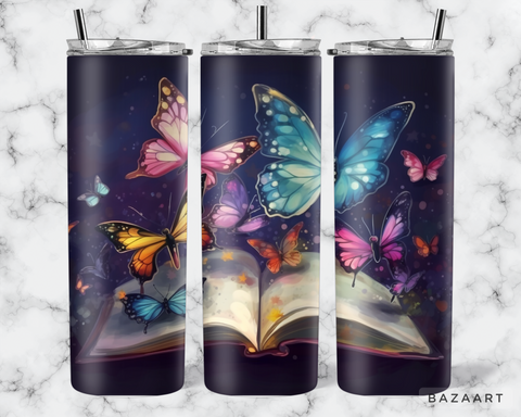 Butterfly Book Tumbler