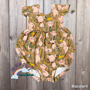2t Pig Bubble Romper (G-Tube Friendly)