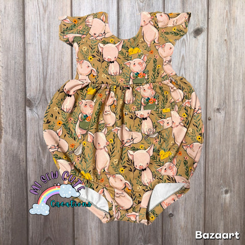 2t Pig Bubble Romper (G-Tube Friendly)