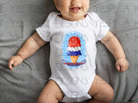 Infant Red White & Cute Bodysuit