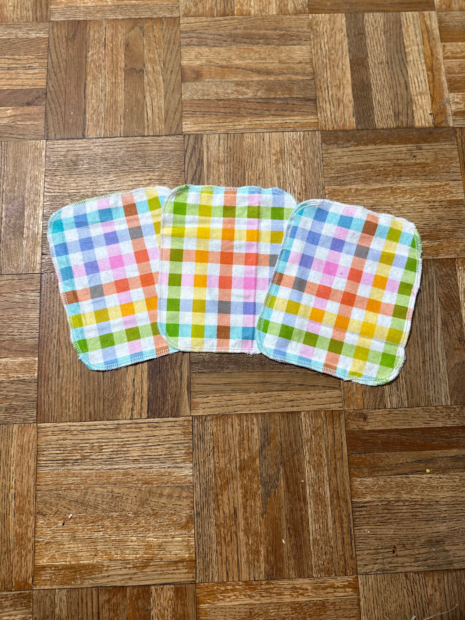 Spring Plaid Cloth Wipes