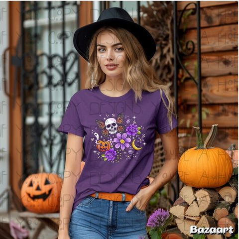Floral Skull Tee