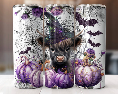 Halloween Highland Cow Tumbler