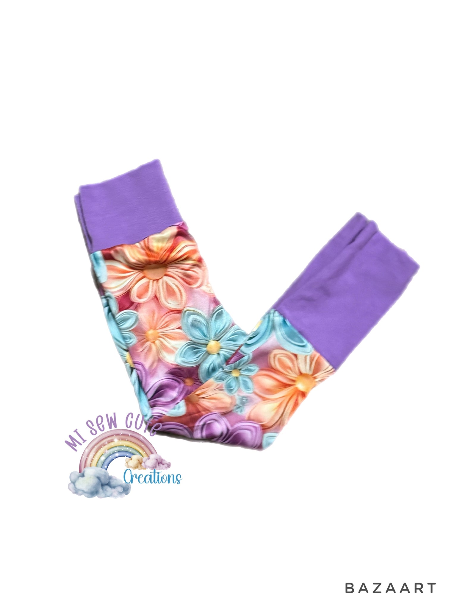 1-3Y 3D Floral Grow Along Pants