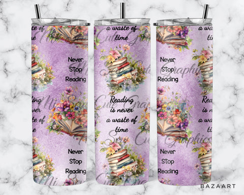 Floral Book Tumbler