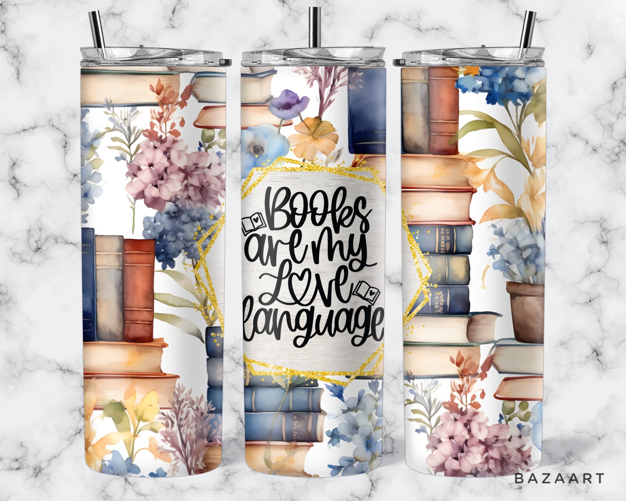 Books Are My Love Language Tumbler