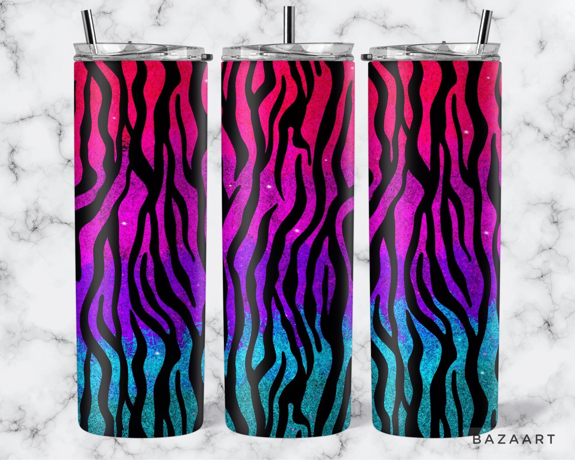 Bright zebra Tumbler