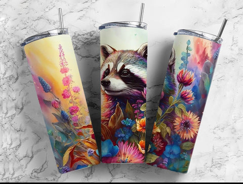 Rainbow Raccoon Tumbler